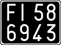 License plate of Italy, Cars (1927 year series)