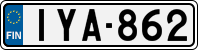 License plate of Finland, Cars