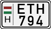 license plates of Hungary, Cars (1990)