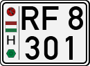 license plates of Hungary, Ministry of Interior (1990)