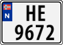 License plate of Norway, Trailers, motorcycles, special vehicles