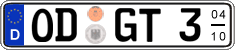 German license plate, Seasonal plates