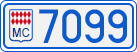 License plate of Monaco, Cars