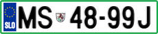 License plate of Slovenia, Cars