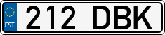 License plate of Estonia, Regular car plates