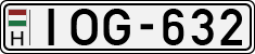license plates of Hungary, Cars (1990)