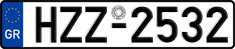 License plate of Greece, Cars