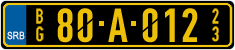 License plate of Serbia, Diplomatic