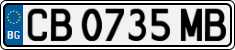 License plate of Bulgaria, Cars