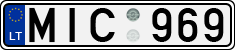 License plate of Lithuania, Cars