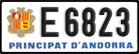 License plate of Andorra, Cars (A 1234)