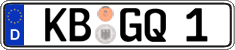 German license plate, Regular plates
