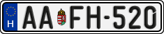 license plates of Hungary, Regular plates (2022)
