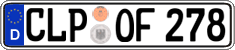 German license plate, Regular plates