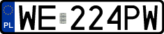License plates of Poland, Regular car plates