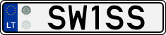 License plate of Lithuania, Vanity Plates