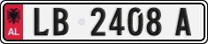 License plate of Albania, Cars (1993)