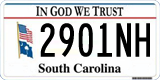 South Carolina, In God We Trust (1234AB/123 4AB)