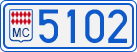 License plate of Monaco, Cars
