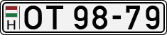 license plates of Hungary, Oldtimers (1990)