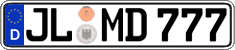 German license plate, Regular plates