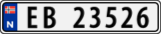 License plate of Norway, Cars
