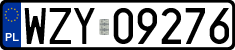 License plates of Poland, Regular car plates