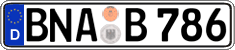 German license plate, Regular plates