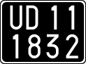 License plate of Italy, Cars (1927 year series)