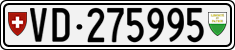 License plate of Switzerland, Cars