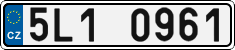 License plate of the Czech Republic, Cars (2001)