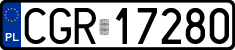 License plates of Poland, Regular car plates