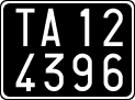 License plate of Italy, Cars (1927 year series)