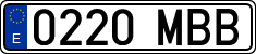 License plates of Spain, Ordinary (2000)