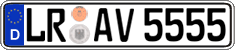 German license plate, Regular plates