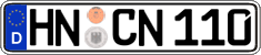 German license plate, Regular plates