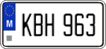 License plate of Malta, Regular plates (ABC 123)