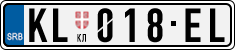 License plate of Serbia, Cars