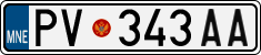 License plate of Montenegro, Trailers