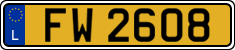 License plate of Luxembourg, 2003 year system