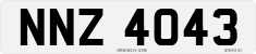 License plate of the United Kingdom, Northern Ireland (1966)