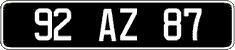 French license plate, FNI