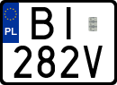 License plates of Poland, Special vehicles and motorcycles