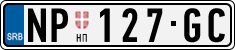 License plate of Serbia, Cars