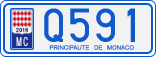 License plate of Monaco, Cars
