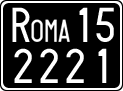 License plate of Italy, Cars (1927 year series)