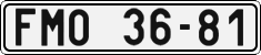 License plate of the Czech Republic, Cars (1960)