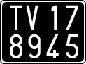 License plate of Italy, Cars (1927 year series)