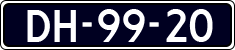 License plate of the Netherlands, Imported oldtimers (cars)