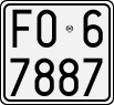 License plate of Italy, Motorcycles (1927 year series)